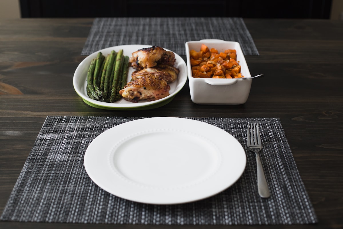 Balanced meal portions on a plate